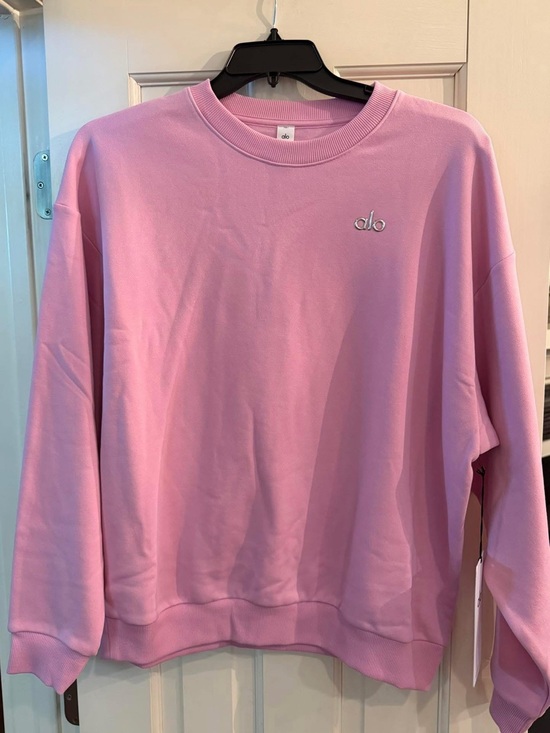 ALO Yoga Tops - Alo Candy Heart Pink Crewneck Accolade Sweatshirt Size Medium NWT